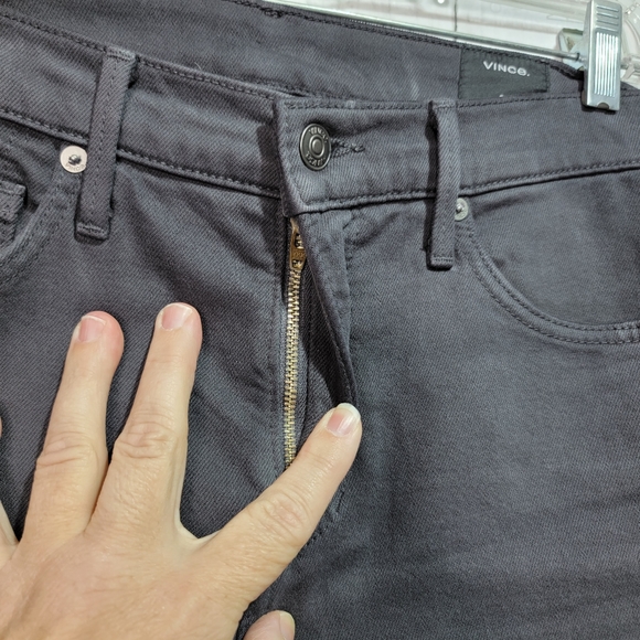 Vince Women's Skinny Crop Cotton Stretch Denim Jeans Slate Gray Size 28. - Picture 4 of 6